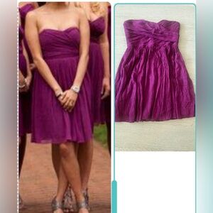 J Crew Taryn Empire Cut Mini Swing Party Cocktail Dress Silk Formal Dress  12P